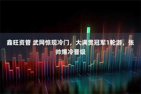 鑫旺资管 武网惊现冷门，大满贯冠军1轮游，张帅爆冷晋级